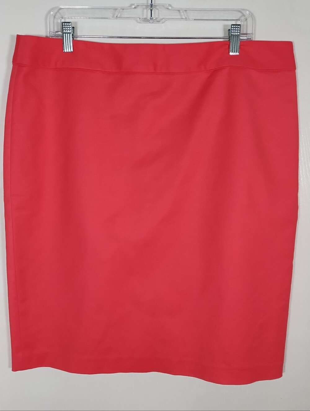 Liz Claiborne Coral Pencil Skirt Womens 16 Lined Back Zip Stretch Career